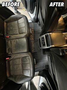 Before and after mobile complete auto detailing Vancouver – rainy day interior cleaned to fresh, allergen-free cabin in Burnaby & Surrey