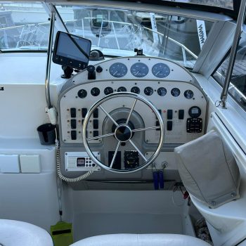 Mobile boat detailing service applying ceramic coating on yacht in Vancouver